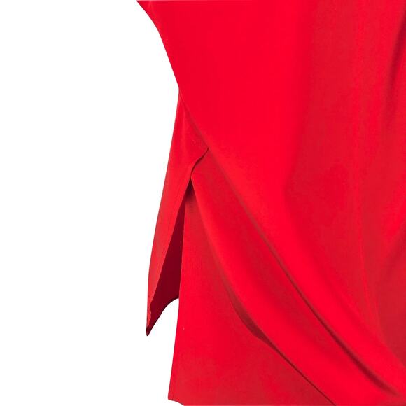 Polo Ralph Lauren Women’s Silk Shirt Red Drop Shoulder Sleeve Small Petite Size - Picture 5 of 9